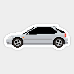 Honda Civic EK Pixelart Sticker